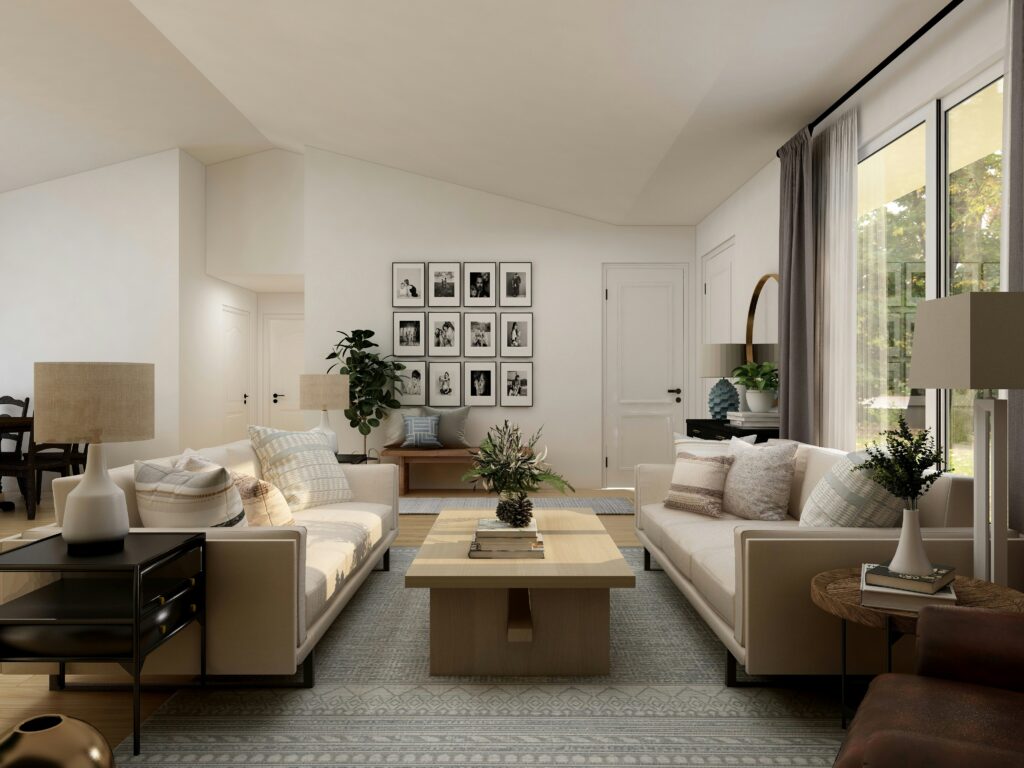 large living room used efficiently